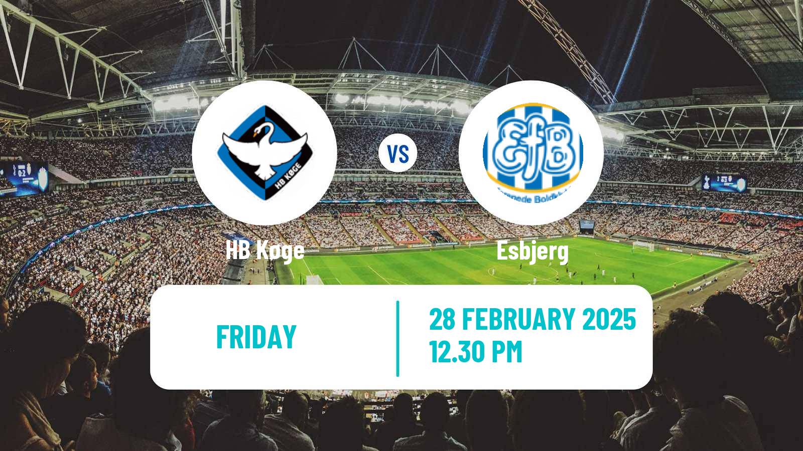 Soccer Danish 1 Division HB Køge - Esbjerg