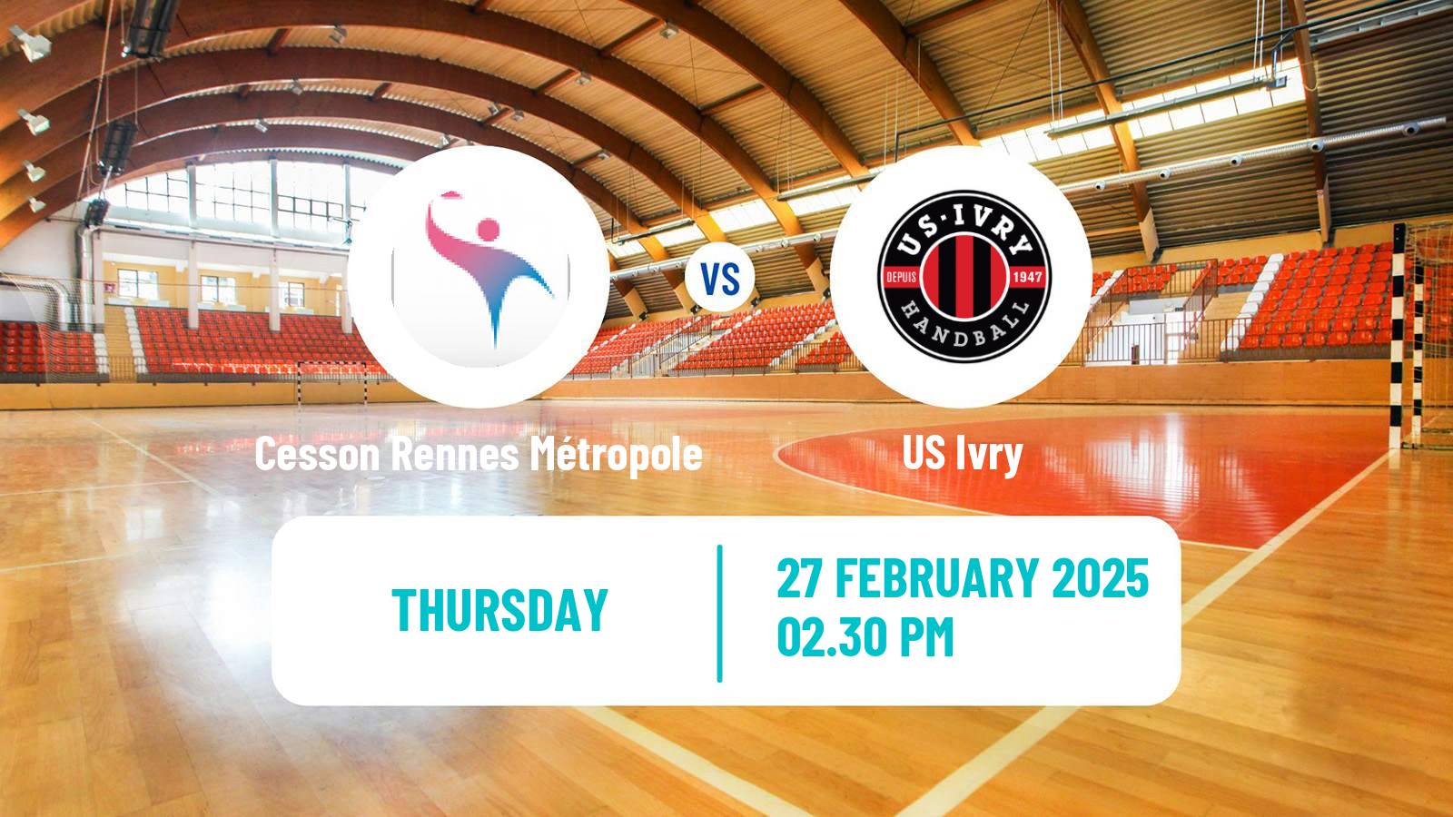 Handball French Starligue Handball Cesson Rennes Métropole - Ivry