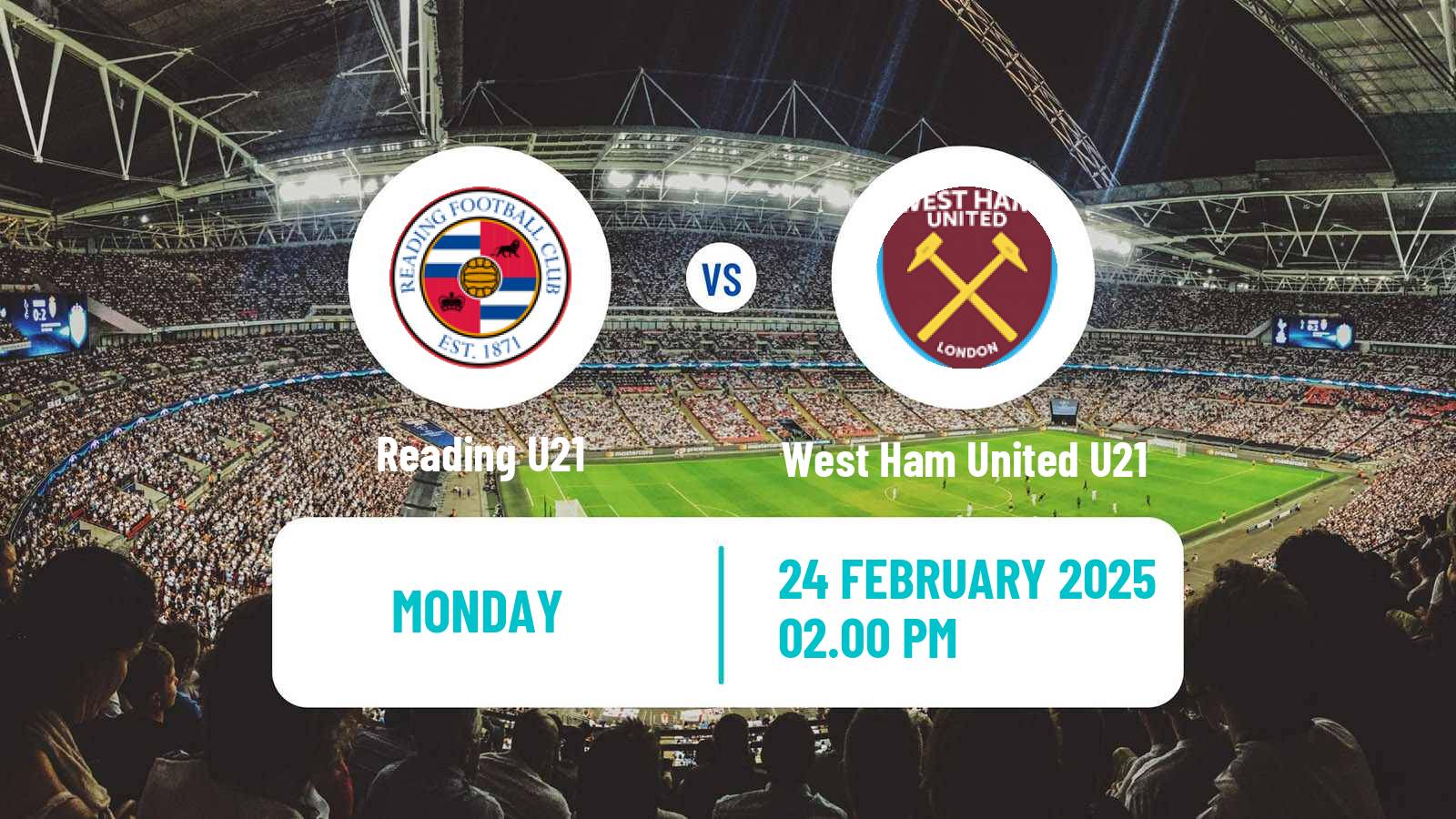 Soccer English Premier League 2 Reading U21 - West Ham United U21
