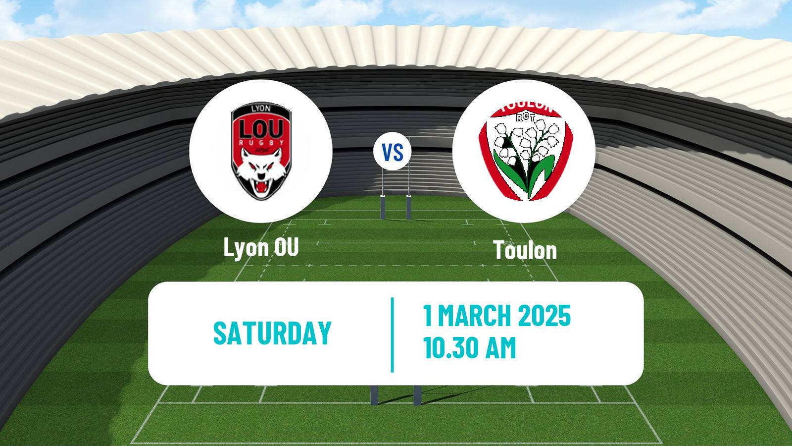 Rugby union French Top 14 Lyon - Toulon