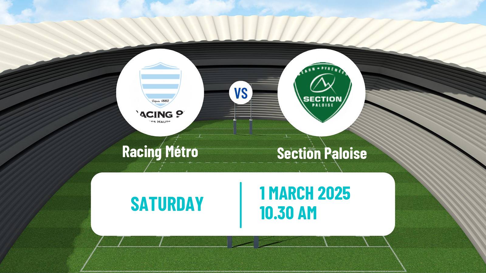 Rugby union French Top 14 Racing Métro - Section Paloise