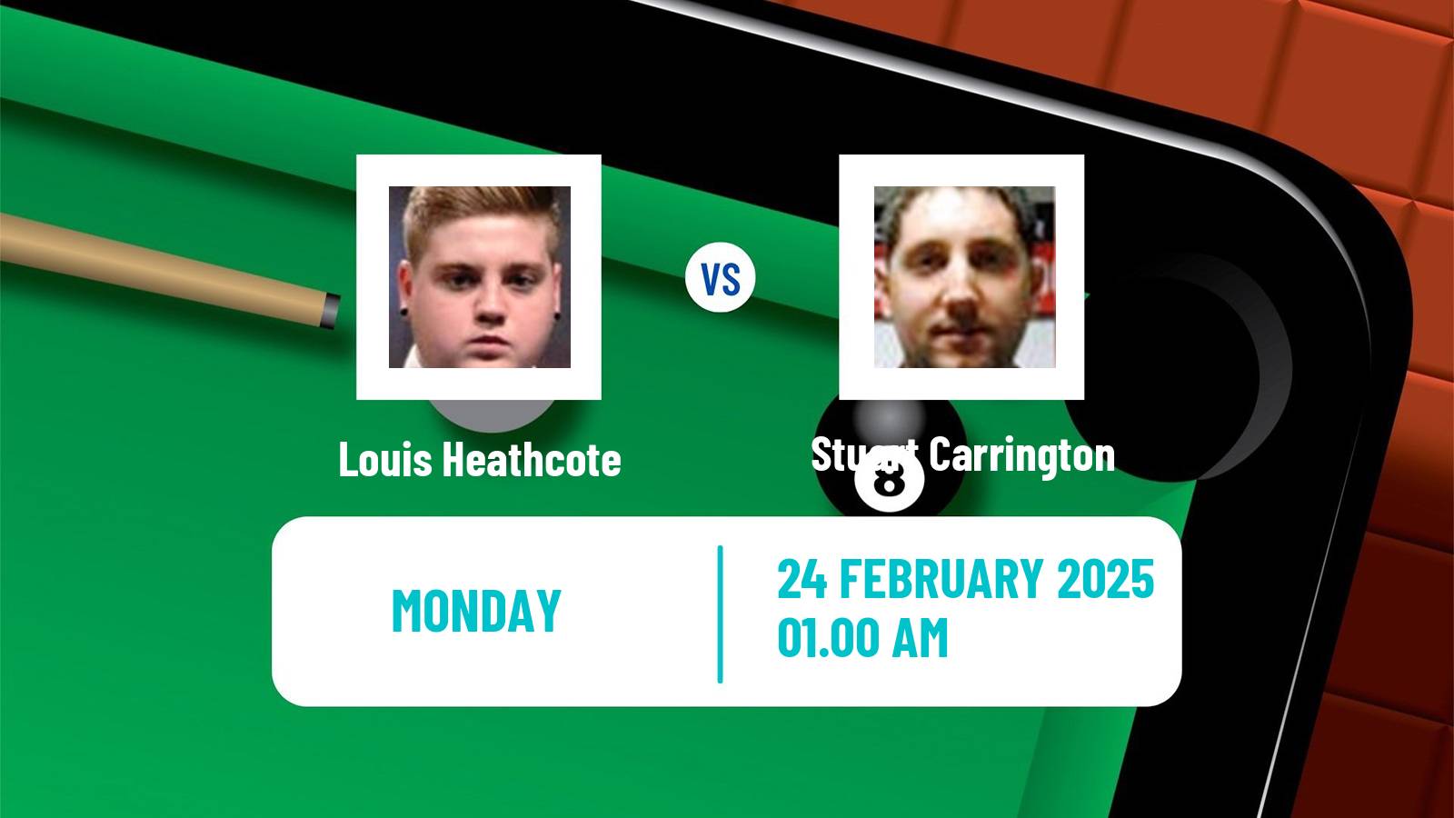 Snooker World Open Louis Heathcote - Stuart Carrington