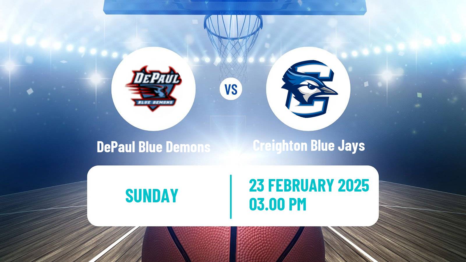 Basketball NCAA College Basketball Women DePaul Blue Demons - Creighton Blue Jays