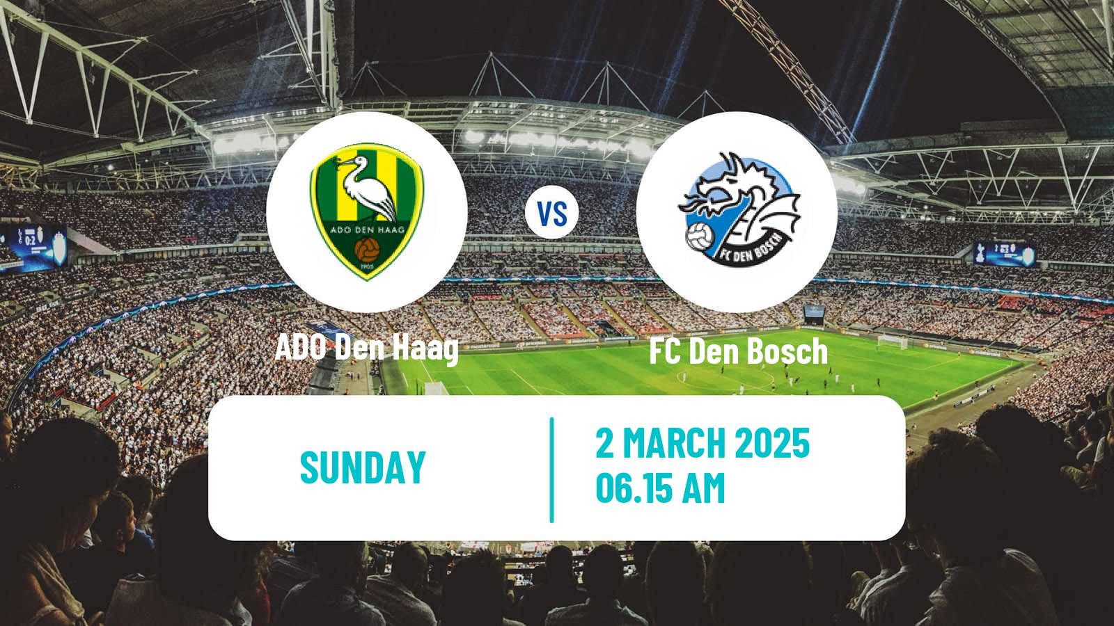 Soccer Dutch Eerste Divisie ADO Den Haag - Den Bosch