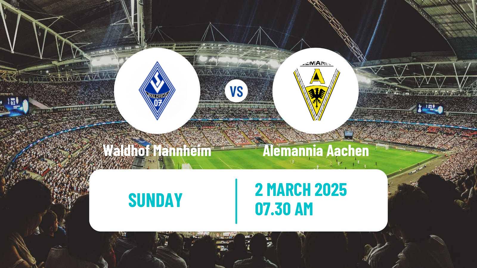 Soccer German 3 Bundesliga Waldhof Mannheim - Alemannia Aachen