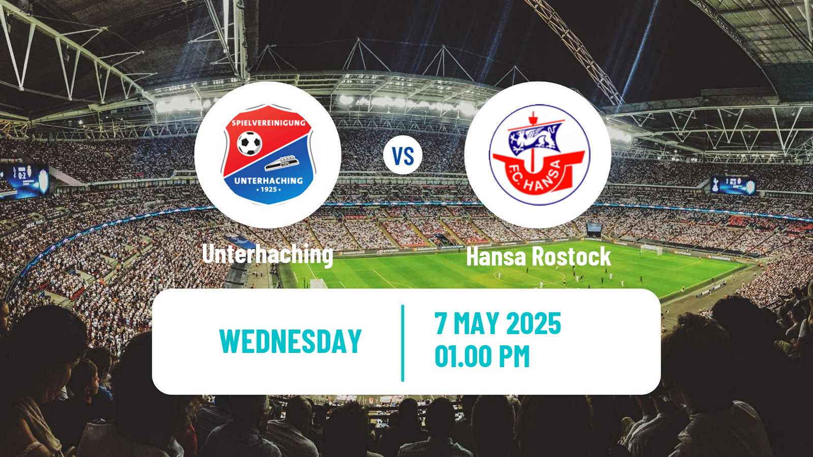 Soccer German 3 Bundesliga Unterhaching - Hansa Rostock