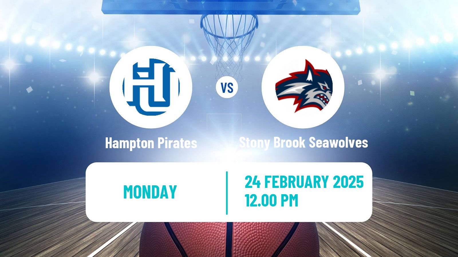 Basketball NCAA College Basketball Hampton Pirates - Stony Brook Seawolves