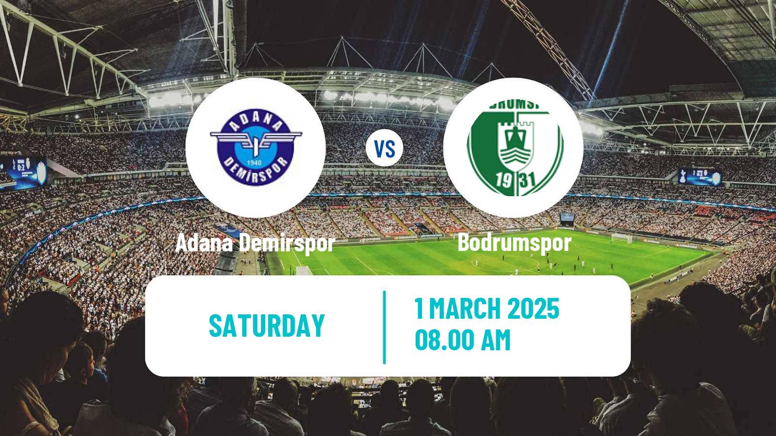 Soccer Turkish Super League Adana Demirspor - Bodrumspor