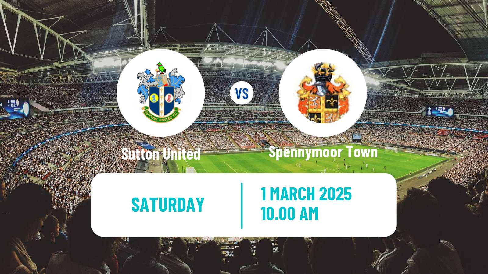 Soccer English FA Trophy Sutton United - Spennymoor Town