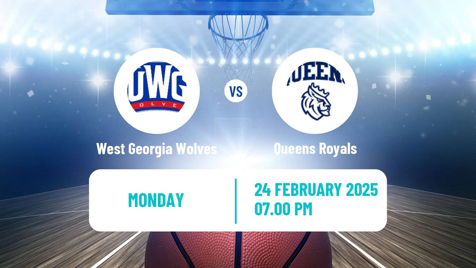 Basketball NCAA College Basketball West Georgia Wolves - Queens Royals