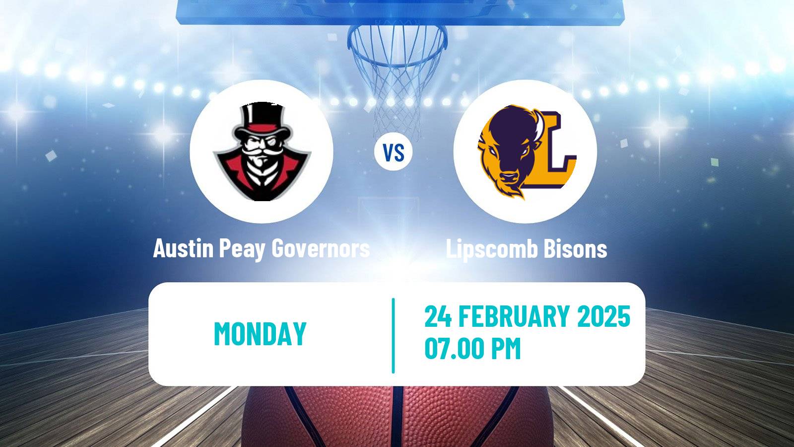 Basketball NCAA College Basketball Austin Peay Governors - Lipscomb Bisons