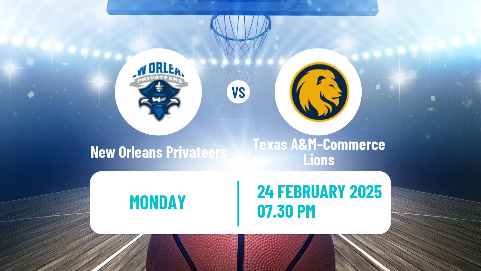 Basketball NCAA College Basketball New Orleans Privateers - Texas A&M–Commerce Lions