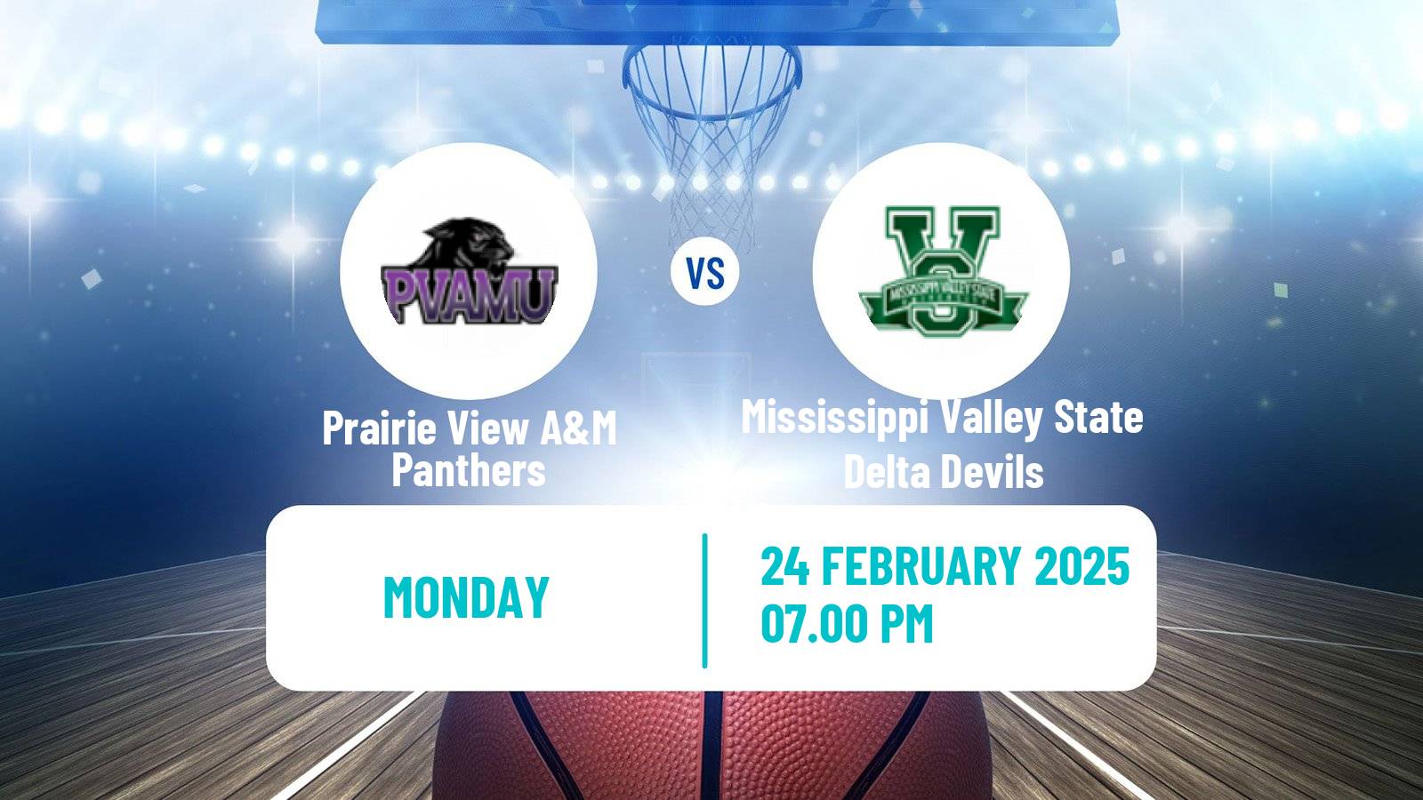 Basketball NCAA College Basketball Prairie View A&M Panthers - Mississippi Valley State Delta Devils
