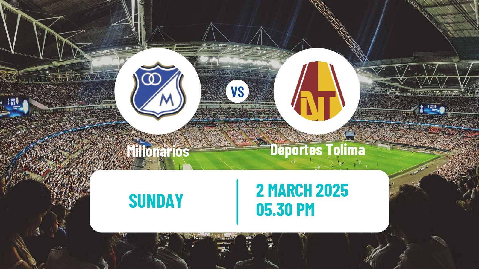 Soccer Colombian Primera A Millonarios - Deportes Tolima