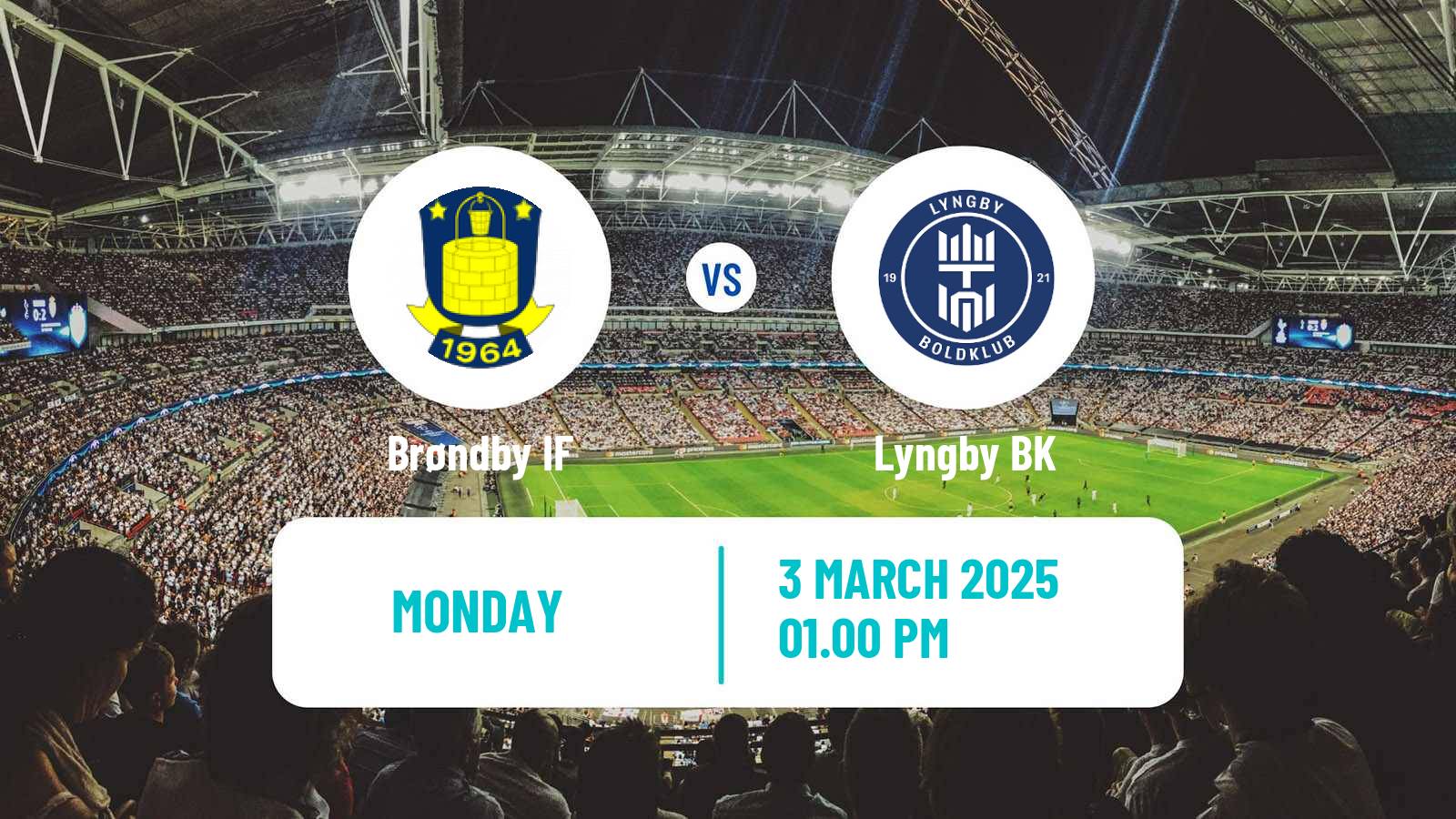 Soccer Danish Superliga Brøndby - Lyngby BK