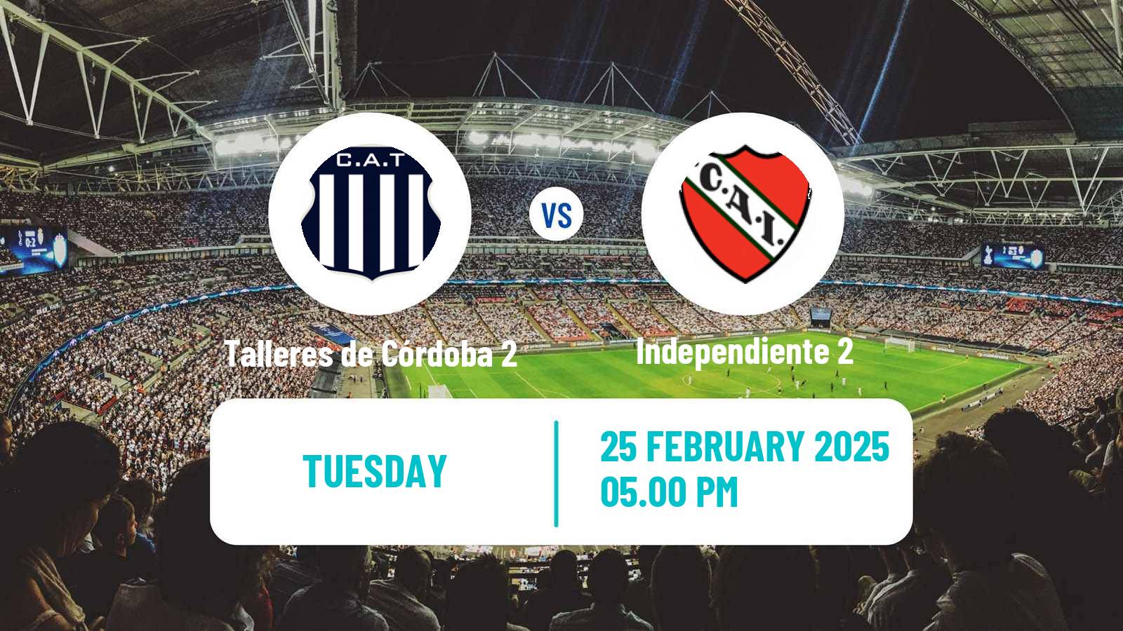 Soccer Argentinian Reserve League Talleres de Córdoba 2 - Independiente 2