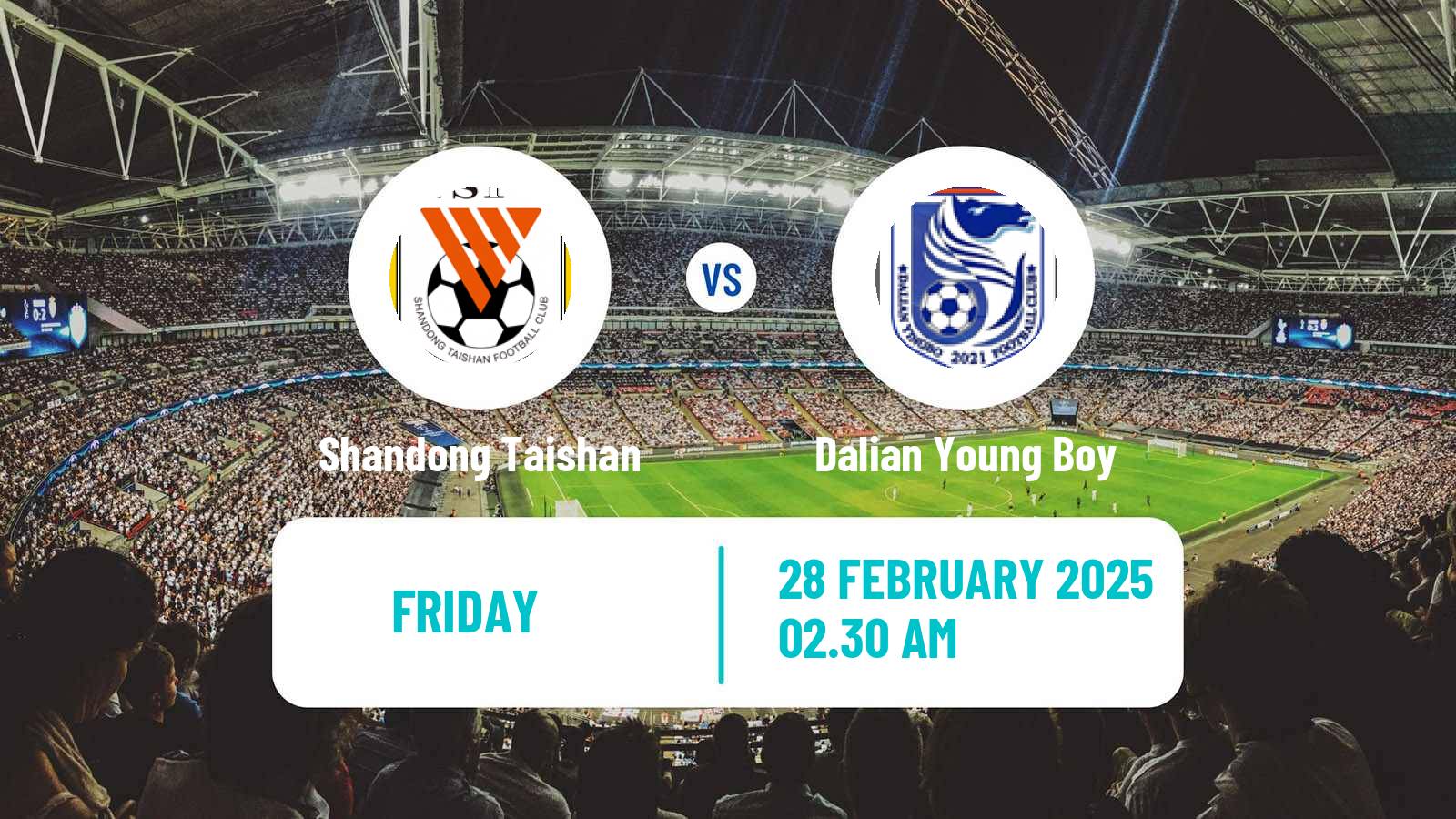 Soccer Chinese Super League Shandong Taishan - Dalian Young Boy