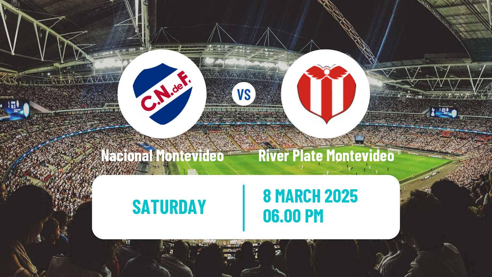 Soccer Uruguayan Primera Division Nacional Montevideo - River Plate Montevideo