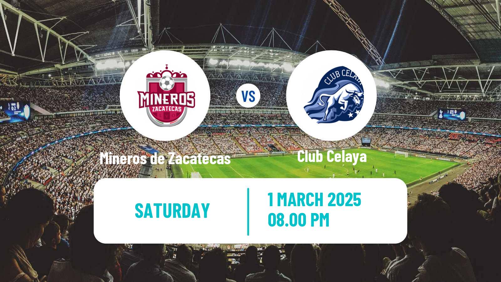 Soccer Mexican Liga de Expansion MX Mineros de Zacatecas - Celaya