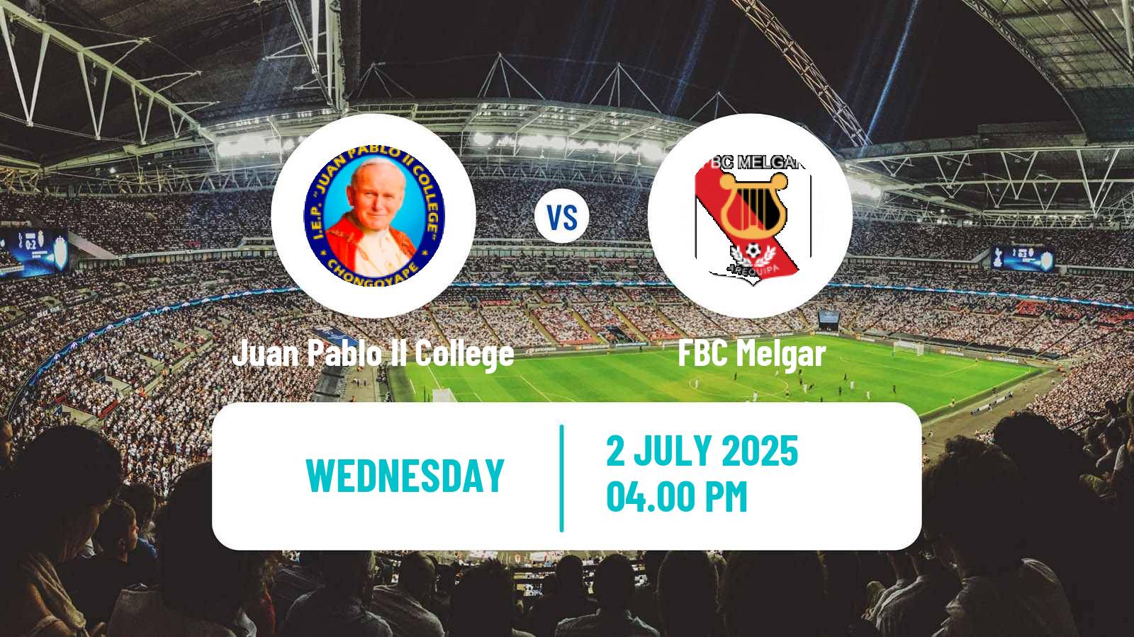 Football Peruvian Liga 1 Juan Pablo II College - FBC Melgar