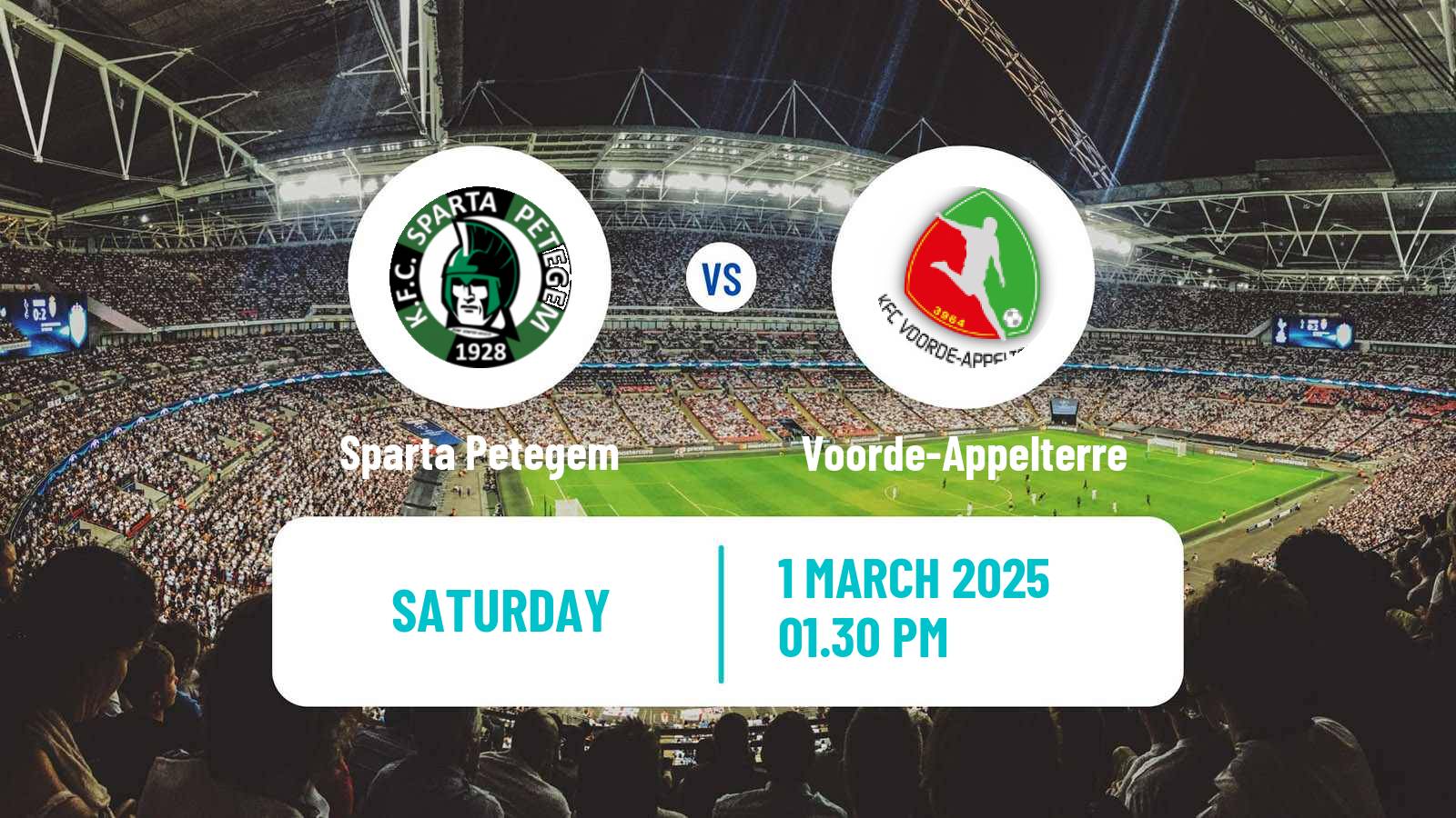 Soccer Belgian Second Amateur Division Group A Sparta Petegem - Voorde-Appelterre