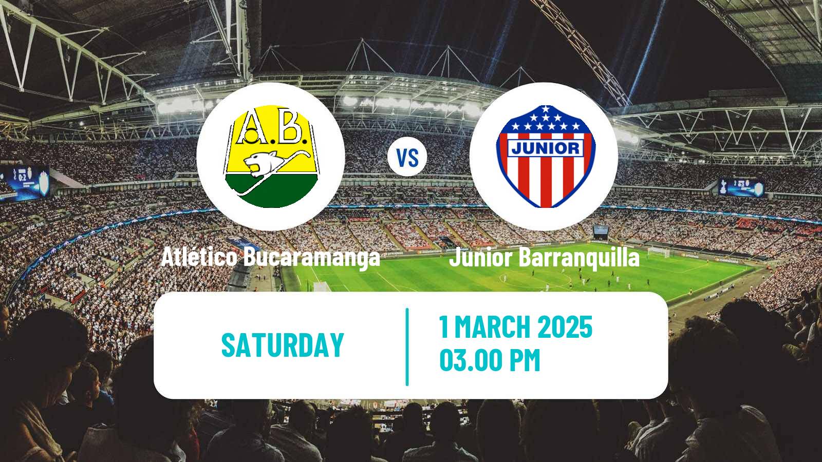 Soccer Colombian Primera A Atlético Bucaramanga - Junior Barranquilla