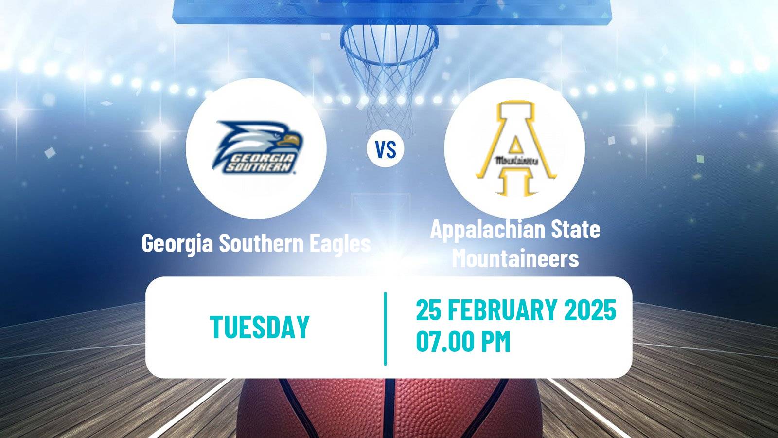 Basketball NCAA College Basketball Georgia Southern Eagles - Appalachian State Mountaineers
