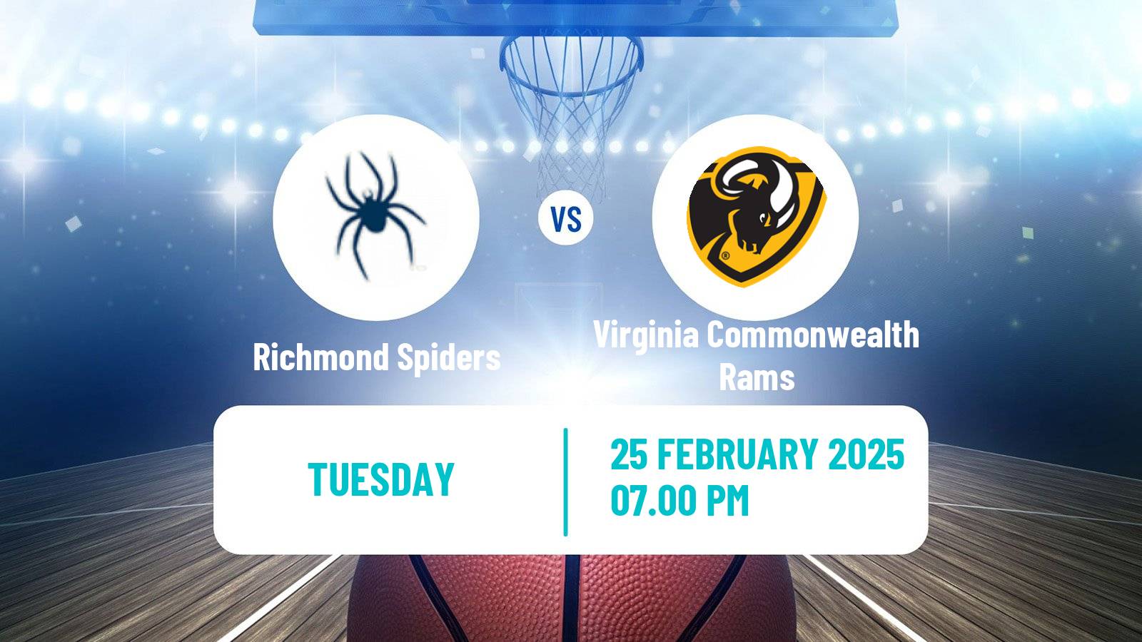 Basketball NCAA College Basketball Richmond Spiders - Virginia Commonwealth Rams