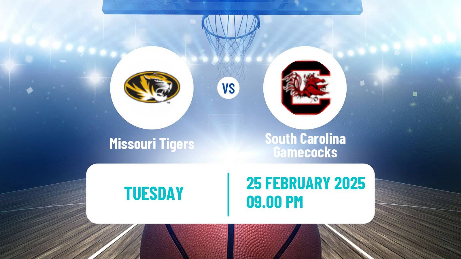Basketball NCAA College Basketball Missouri Tigers - South Carolina Gamecocks