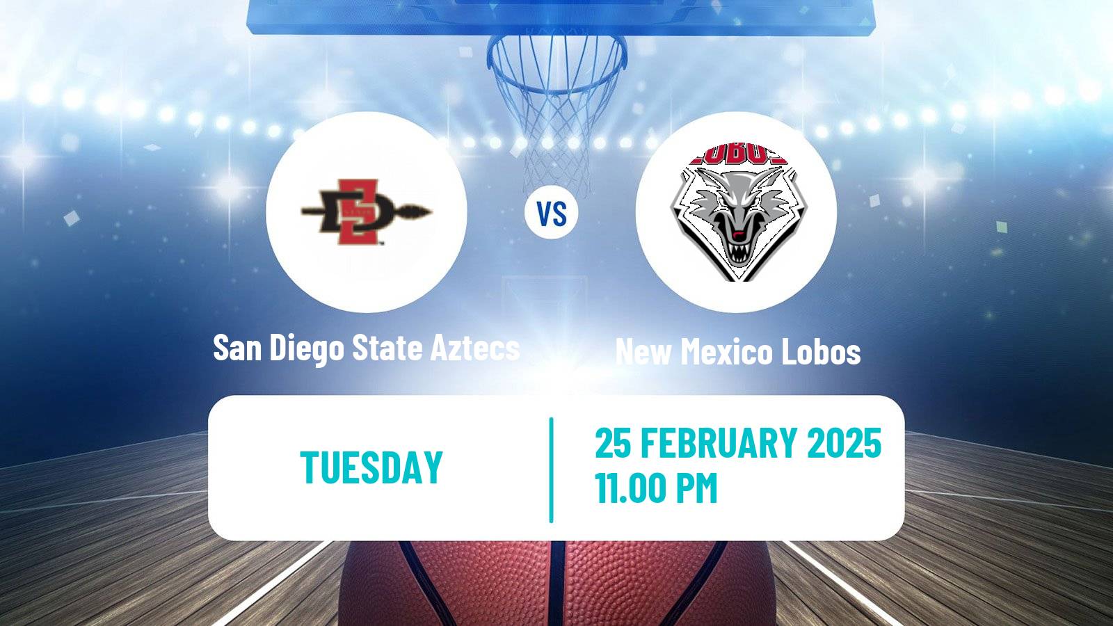 Basketball NCAA College Basketball San Diego State Aztecs - New Mexico Lobos