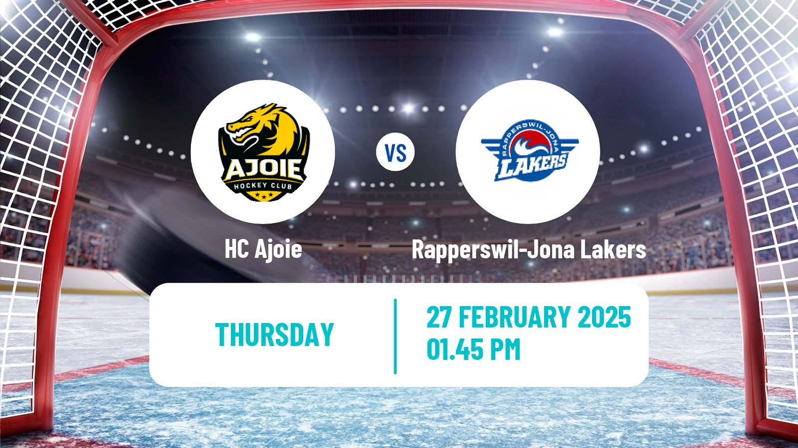 Hockey Swiss National League Hockey Ajoie - Rapperswil-Jona Lakers