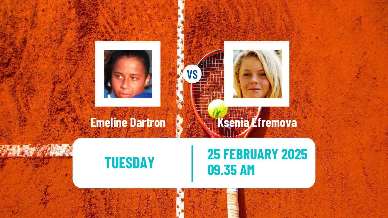 Tennis ITF W50 H Macon Women Emeline Dartron - Ksenia Efremova