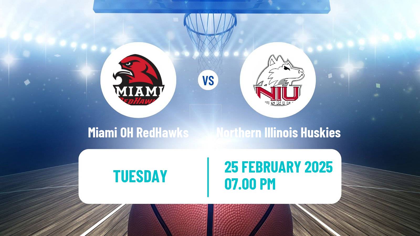 Basketball NCAA College Basketball Miami OH RedHawks - Northern Illinois Huskies