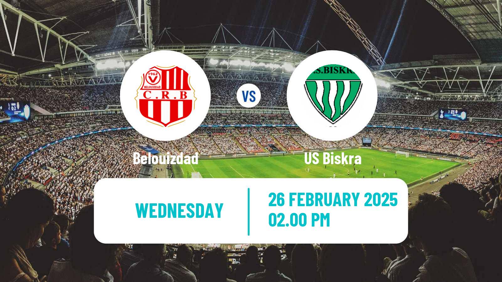 Soccer Algerian Ligue 1 Belouizdad - Biskra