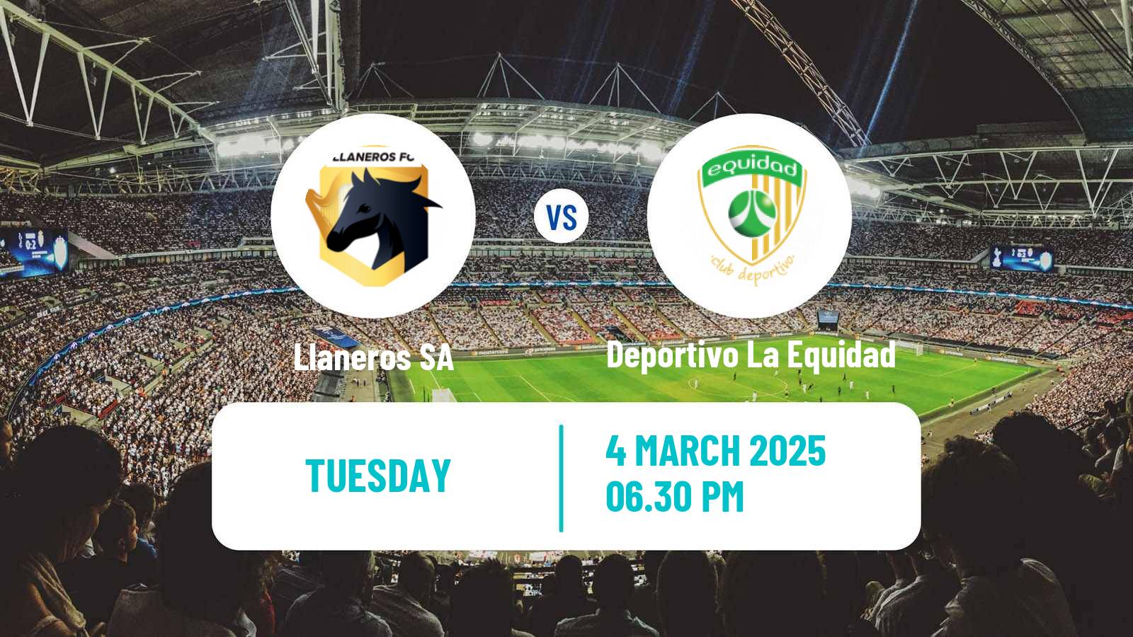 Soccer Colombian Primera A Llaneros SA - Deportivo La Equidad