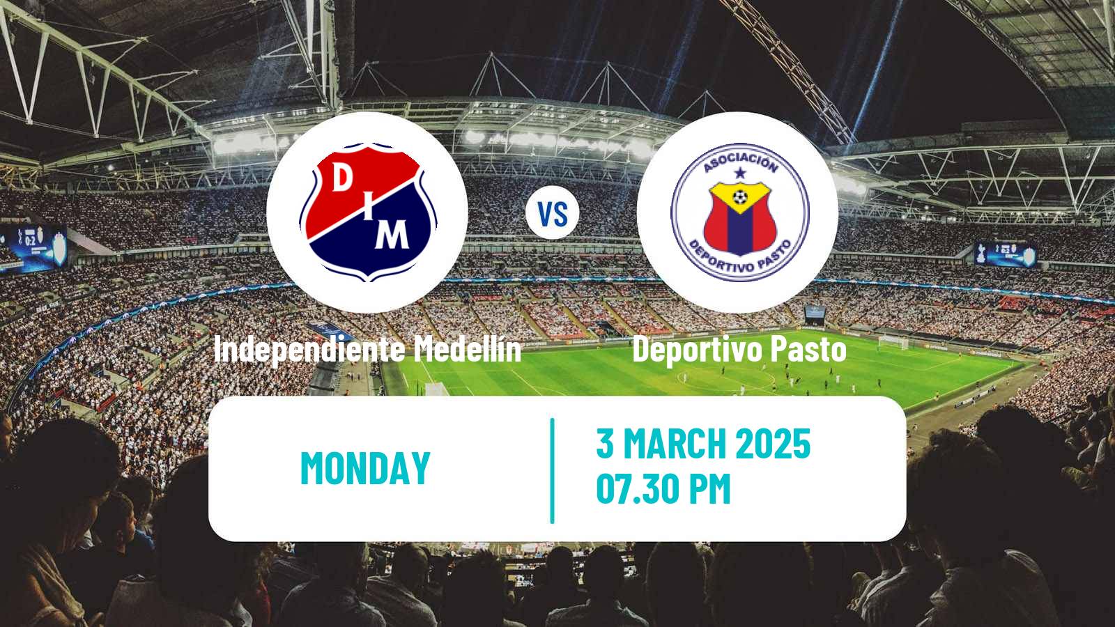 Soccer Colombian Primera A Independiente Medellín - Deportivo Pasto