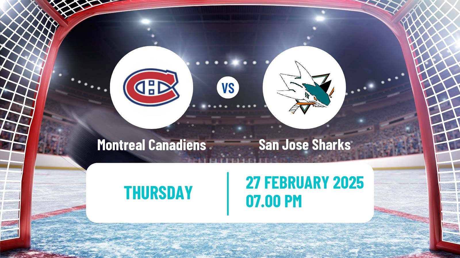 Hockey NHL Montreal Canadiens - San Jose Sharks