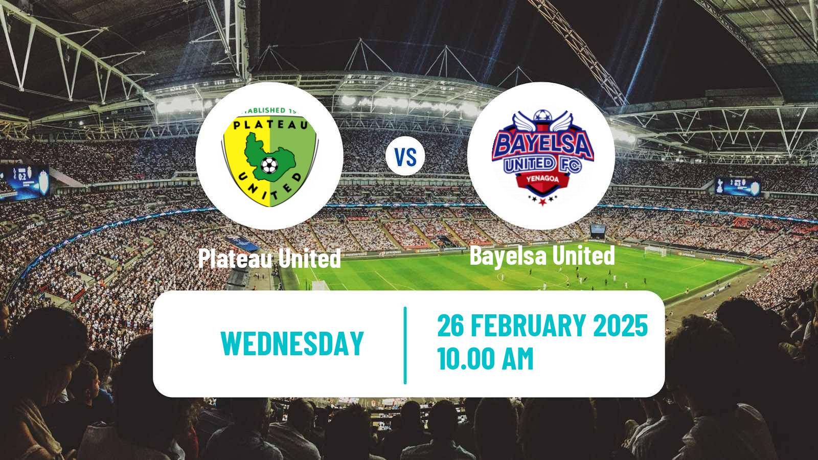Soccer Nigerian Premier League Plateau United - Bayelsa United
