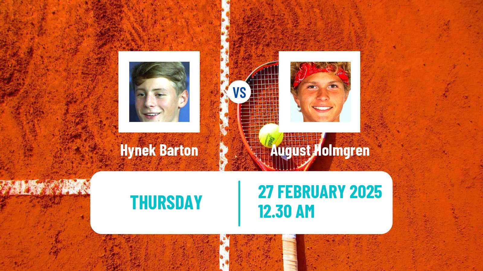 Tennis Bengaluru Challenger Men Hynek Barton - August Holmgren