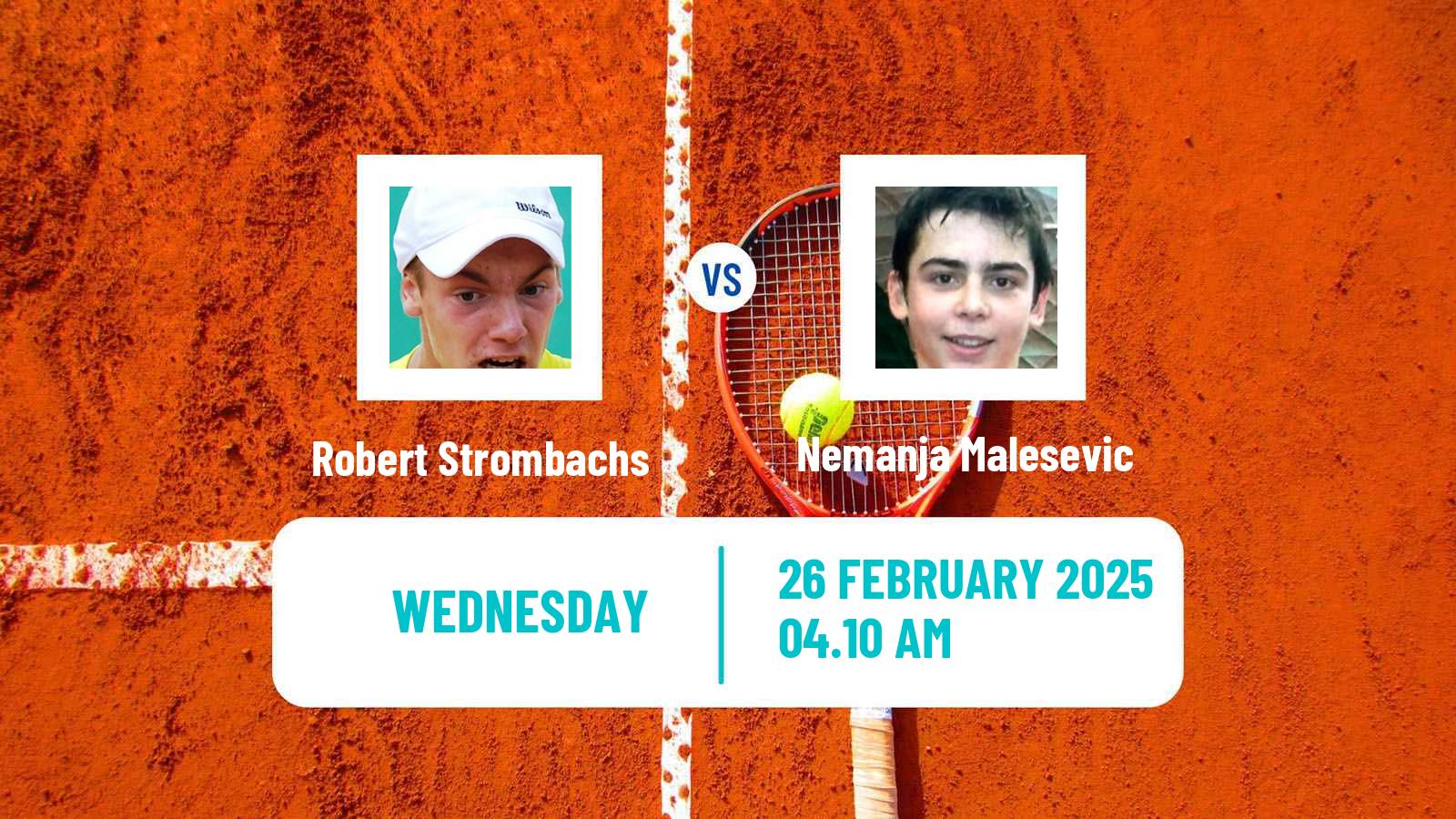 Tennis ITF M15 Sharm Elsheikh 5 Men Robert Strombachs - Nemanja Malesevic