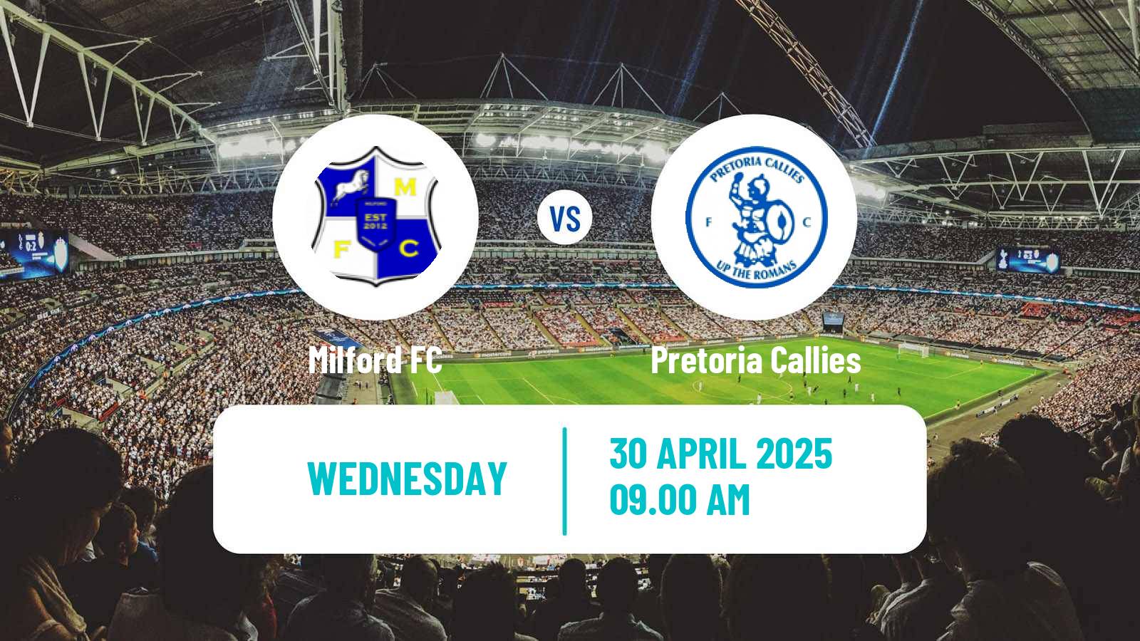 Soccer South African First Division Milford - Pretoria Callies