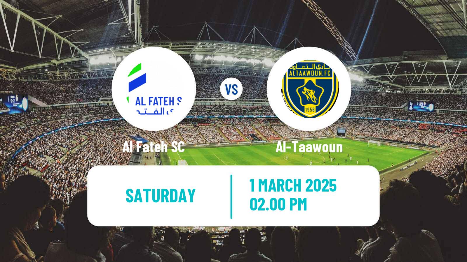 Soccer Saudi Professional League Al Fateh - Al-Taawoun