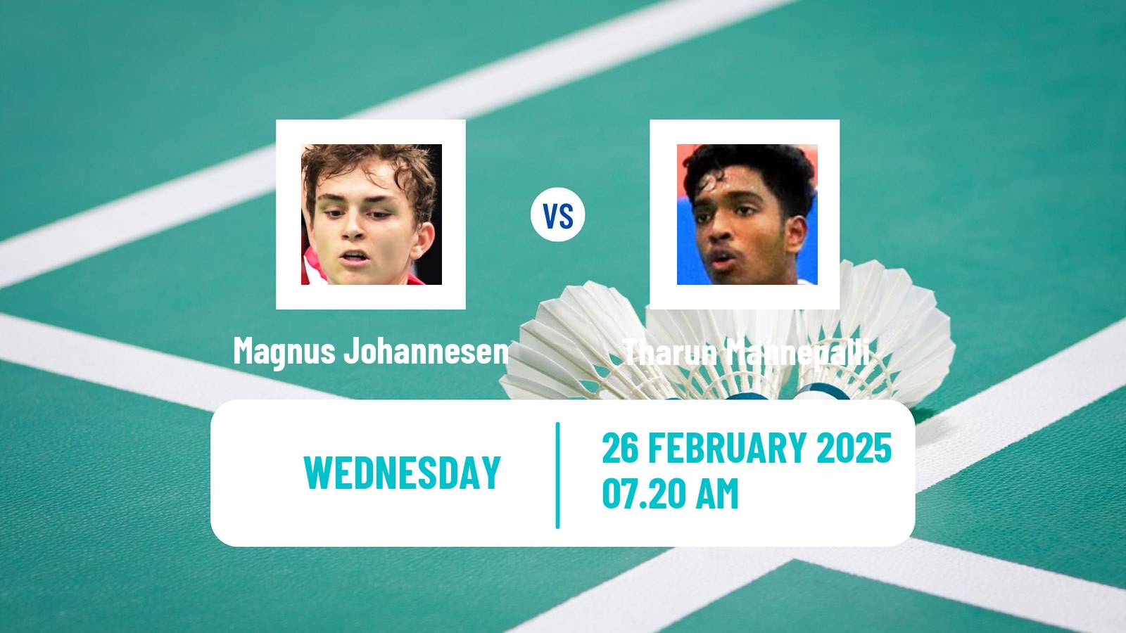 Badminton BWF World Tour German Open Men Magnus Johannesen - Tharun Mannepalli