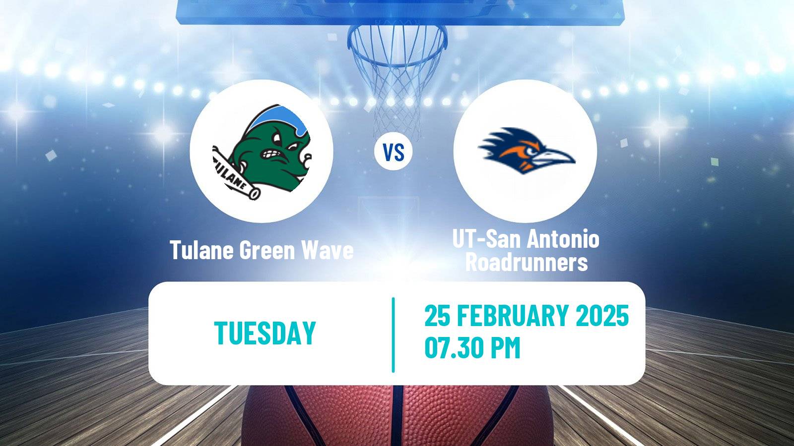 Basketball NCAA College Basketball Women Tulane Green Wave - UT-San Antonio Roadrunners