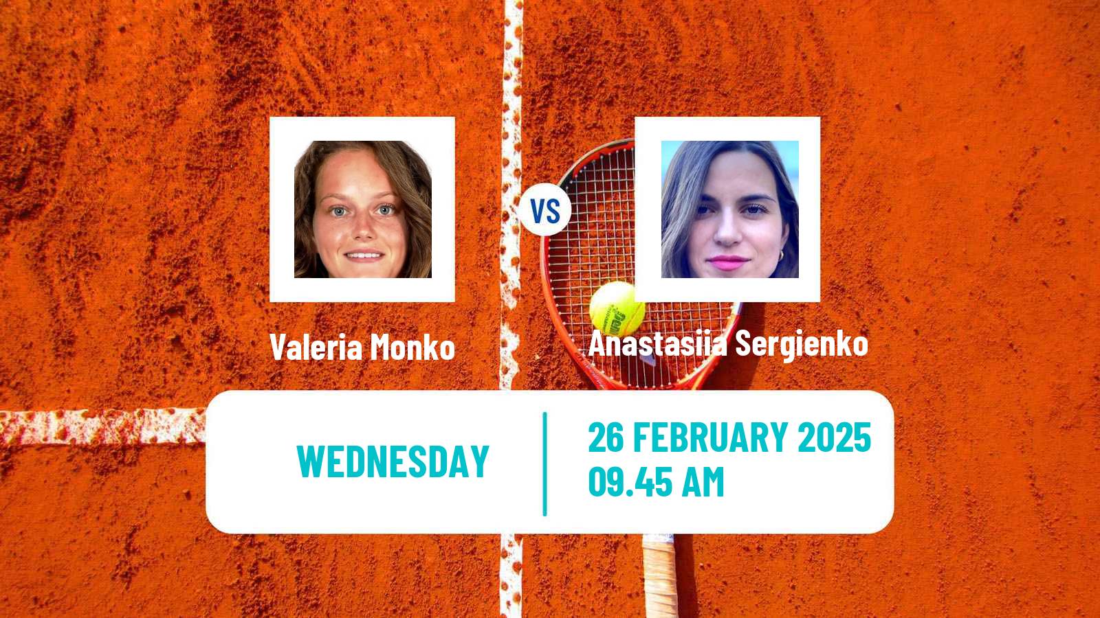 Tennis ITF W15 Sharm Elsheikh 5 Women 2025 Valeria Monko - Anastasiia Sergienko