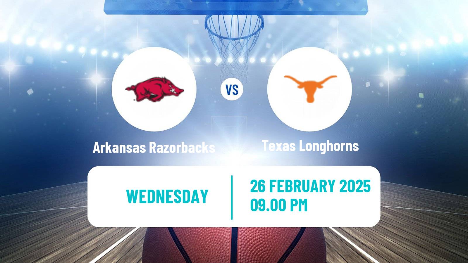 Basketball NCAA College Basketball Arkansas Razorbacks - Texas Longhorns