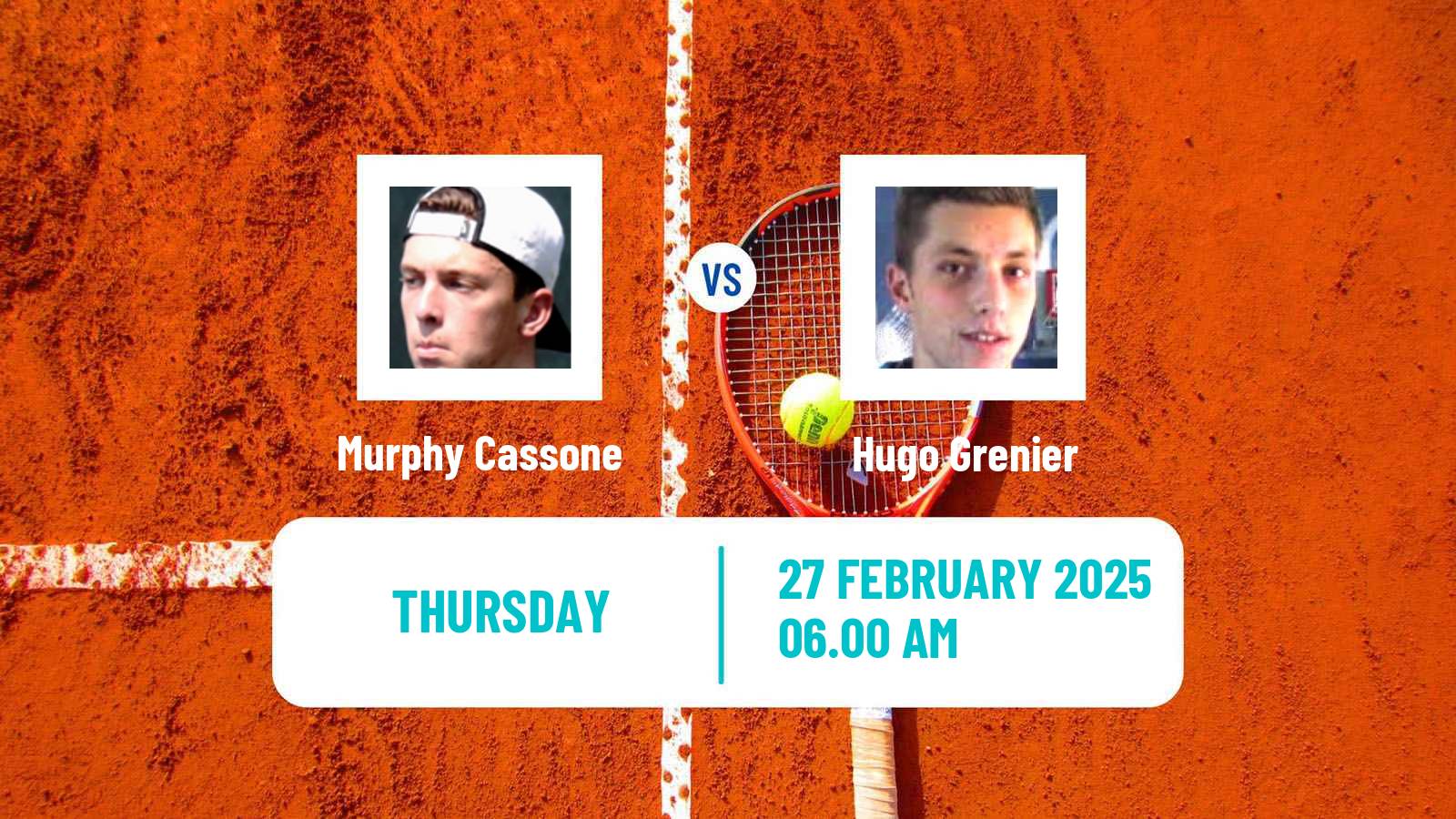Tennis Lugano Challenger Men Murphy Cassone - Hugo Grenier