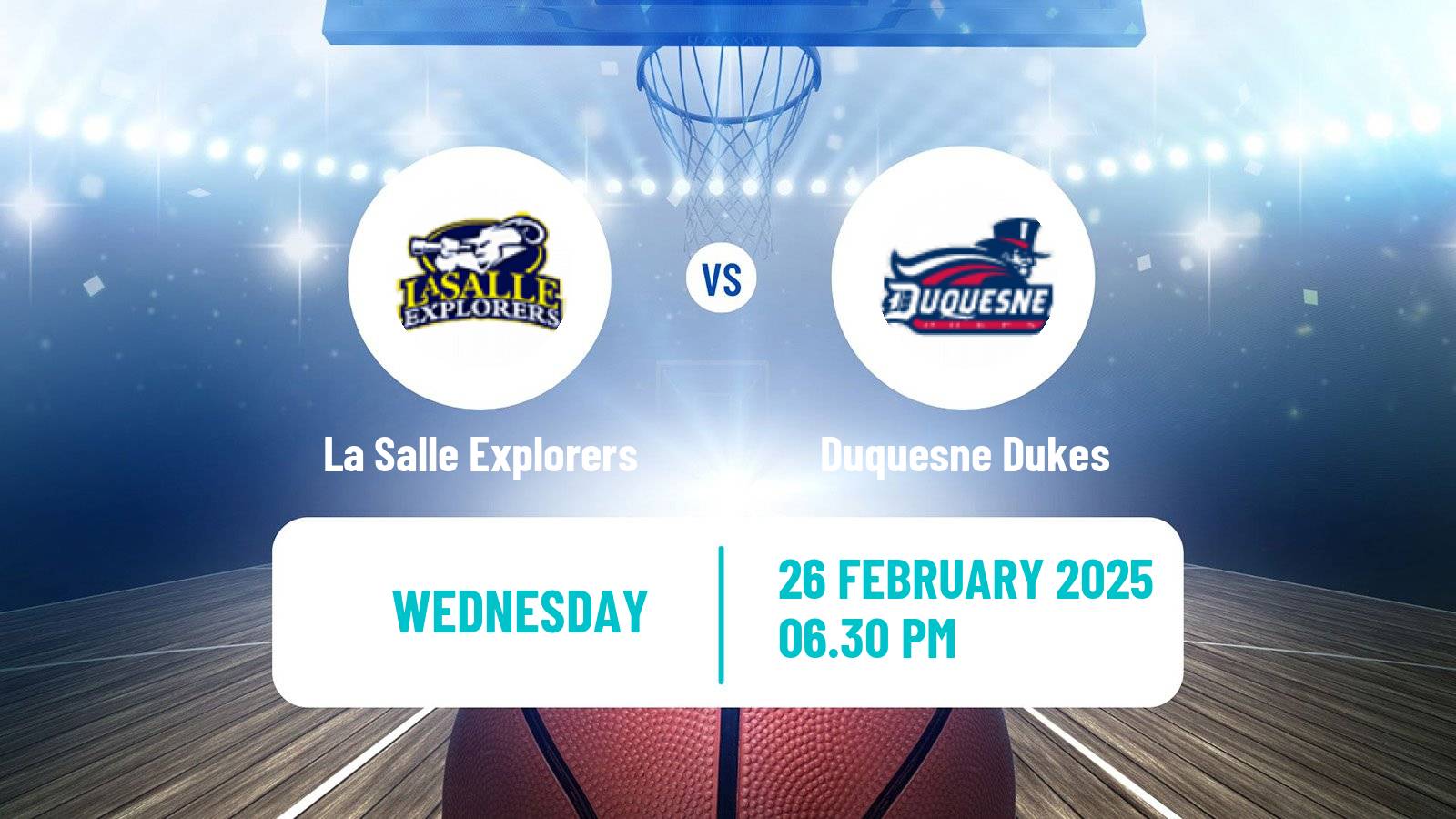 Basketball NCAA College Basketball La Salle Explorers - Duquesne Dukes