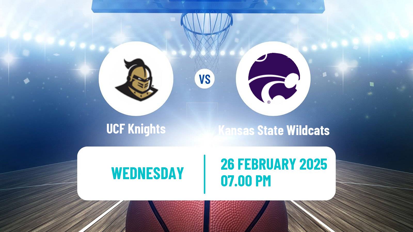 Basketball NCAA College Basketball UCF Knights - Kansas State Wildcats