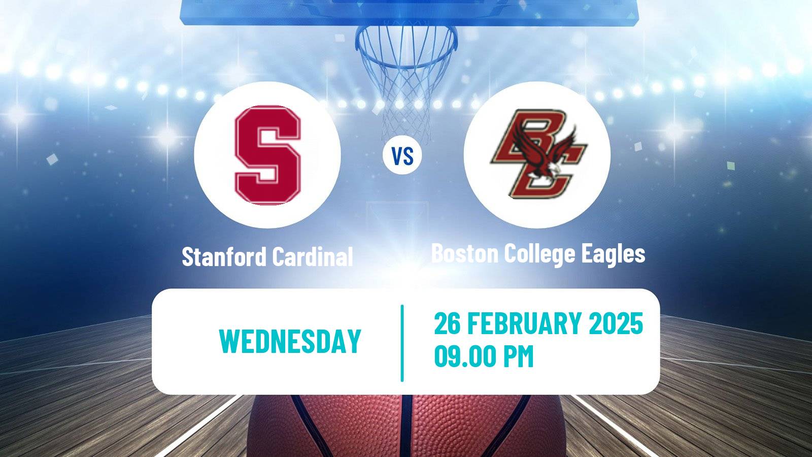 Basketball NCAA College Basketball Stanford Cardinal - Boston College Eagles